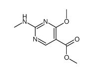 methyl 4-methoxy-2-(methylamino)pyrimidine-5-carboxylate结构式