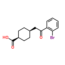 cis-4-[2-(2-Bromophenyl)-2-oxoethyl]cyclohexanecarboxylic acid Structure