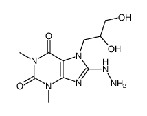 7-(2,3-Dihydroxypropyl)-8-hydrazinotheophylline结构式