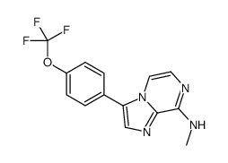 N-methyl-3-[4-(trifluoromethoxy)phenyl]imidazo[1,2-a]pyrazin-8-amine结构式