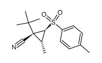 (1S,2R,3S)-1-tert-butyl-2-methyl-3-[p-tolylsulfonyl]cyclopropanecarbonitrile结构式