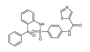 N-[4-[(2-benzoylphenyl)sulfamoyl]phenyl]-1,3-thiazole-5-carboxamide Structure