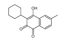 3-cyclohexyl-4-hydroxy-6-methylnaphthalene-1,2-dione Structure