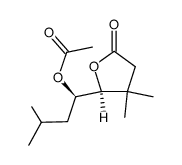 (5S)-((1'R)-acetoxy-3'-methylbutyl)-4,4-dimethyl-tetrahydrofuran-2-one结构式