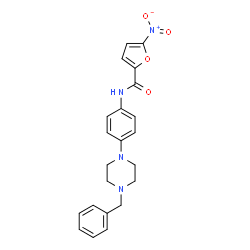 N-[4-(4-Benzyl-1-piperazinyl)phenyl]-5-nitro-2-furamide structure