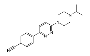 4-[6-(4-propan-2-ylpiperazin-1-yl)pyridazin-3-yl]benzonitrile Structure