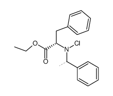 ethylN-chloro-N-(1-phenylethyl)-L-phenylalaninate结构式