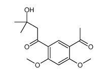 1-(5-acetyl-2,4-dimethoxyphenyl)-3-hydroxy-3-methylbutan-1-one Structure