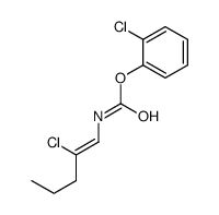 (2-chlorophenyl) N-(2-chloropent-1-enyl)carbamate结构式