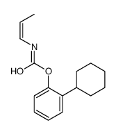 (2-cyclohexylphenyl) N-prop-1-enylcarbamate结构式