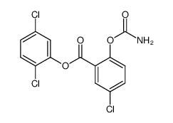 2-Carbamoyloxy-5-chloro-benzoic acid 2,5-dichloro-phenyl ester结构式
