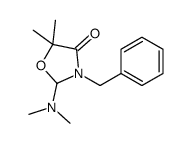 3-benzyl-2-(dimethylamino)-5,5-dimethyl-1,3-oxazolidin-4-one结构式