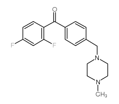 2,4-DIFLUORO-4'-(4-METHYLPIPERAZINOMETHYL) BENZOPHENONE structure