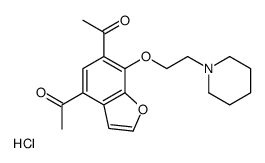 1-[6-acetyl-7-(2-piperidin-1-ylethoxy)-1-benzofuran-4-yl]ethanone,hydrochloride结构式