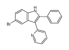 5-bromo-2-phenyl-3-(2-pyridyl)-1H-indole Structure