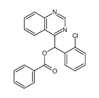 (2-chlorophenyl)(quinazolin-4-yl)methyl benzoate Structure