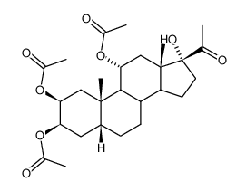 2β,3β,11α,17α-Tetrahydroxy-5β-pregn-20-on-2,3,11-triacetat Structure