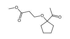 3-(1-acetyl-cyclopentyloxy)-propionic acid methyl ester Structure