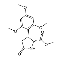 (+)-trans-methyl 5-oxo-3-(2,4,6-trimethoxyphenyl)pyrrolidine-2-carboxylate Structure