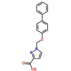 1-(BIPHENYL-4-YLOXYMETHYL)-1 H-PYRAZOLE-3-CARBOXYLIC ACID structure