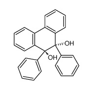 trans-9,10-dihydro-9,10-diphenyl-9,10-phenanthrenediol结构式