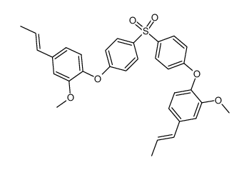 4,4'bis-[o-methoxy-p-(1-propenyl)phenoxy]diphenylsulphone Structure