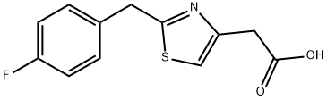 2-{2-[(4-氟苯基)甲基]-1,3-噻唑-4-基}乙酸结构式