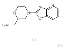 (4-[1,3]Oxazolo[4,5-b]pyridin-2-ylmorpholin-2-yl)-methylamine dihydrochloride结构式