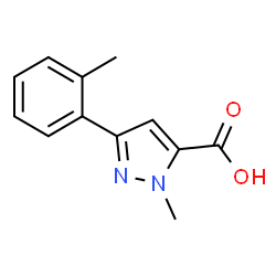 1-Methyl-3-(2-methylphenyl)-1{H}-pyrazole-5-carboxylic acid Structure