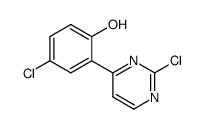 2-chloro-4-(2-hydroxy-5-chlorophenyl)pyrimidine Structure