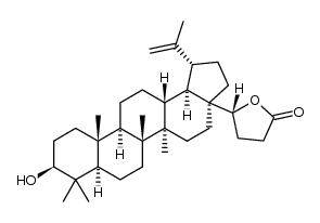 (R)-4-[3β-hydroxy-28-norlup-20(29)-en-17β-yl]-γ-butyrolactone Structure