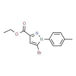 5-BROMO-1-P-TOLYL-1H-PYRAZOLE-3-CARBOXYLICACIDETHYLESTER结构式