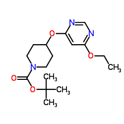 4-(6-Ethoxy-pyrimidin-4-yloxy)-piperidine-1-carboxylic acid tert-butyl ester structure