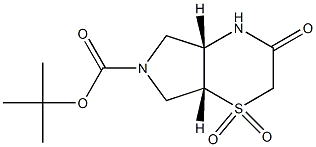 Cis-Tert-Butyl 3-Oxohexahydropyrrolo[3,4-B][1,4]Thiazine-6(2H)-Carboxylate 1,1-Dioxide Structure