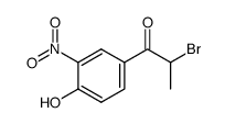 2-Bromo-4'-hydroxy-3'-nitropropiophenone结构式