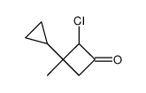 Cyclobutanone,2-chloro-3-cyclopropyl-3-methyl- Structure