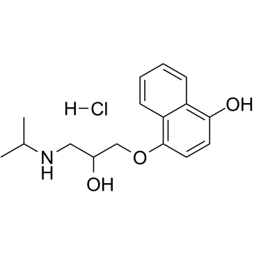 (+/-)-4-羟基普萘洛尔盐酸盐结构式