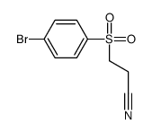 3-(4-bromophenyl)sulfonylpropanenitrile Structure