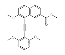 8-(2,6-Dimethoxy-phenylethynyl)-7-methoxy-naphthalene-2-carboxylic acid methyl ester结构式