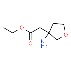 ethyl 2-(3-aminooxolan-3-yl)acetate结构式