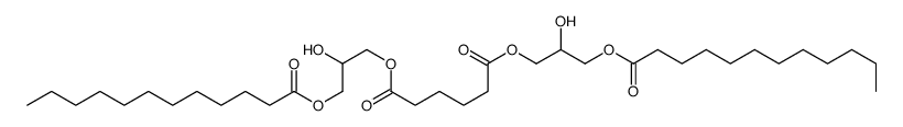 bis(3-dodecanoyloxy-2-hydroxypropyl) hexanedioate结构式