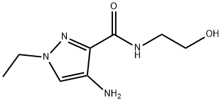 4-氨基-1-乙基-N-(2-羟乙基)-1H-吡唑-3-甲酰胺结构式