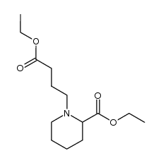 2-(4-ethoxy-4-oxobutyl)piperidine-1-ethyl carboxylate结构式