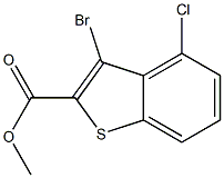 3-Bromo-4-chloro-benzo[b]thiophene-2-carboxylic acid methyl ester结构式