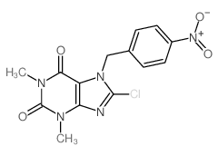 1H-Purine-2,6-dione,8-chloro-3,7-dihydro-1,3-dimethyl-7-[(4-nitrophenyl)methyl]-结构式