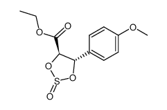 4(S)-(p-Methoxyphenyl)-5(R)-(carboxyethyl)-1,3-dioxathiolane 2-oxide结构式