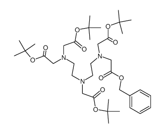 3-Benzyloxycarbonylmethyl-6,9-bis(t-butoxycarbonylmethyl)-3,6,9-triazaundecanedicarboxylic acid-di-t-butyl ester Structure