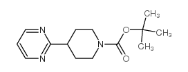 4-(嘧啶-2-基)哌啶-1-羧酸叔丁酯结构式