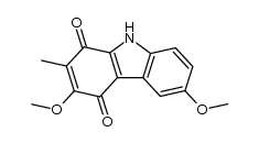 3,6-dimethoxy-2-methyl-9H-carbazole-1,4-quinone结构式