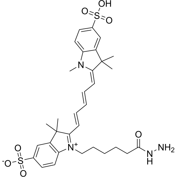 Sulfo-Cy5 hydrazide结构式